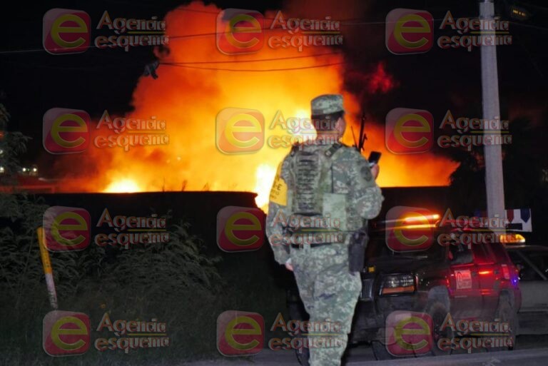 Evacúan a habitantes de los alrededores donde se produjo la gran explosión e incendio en Matamoros