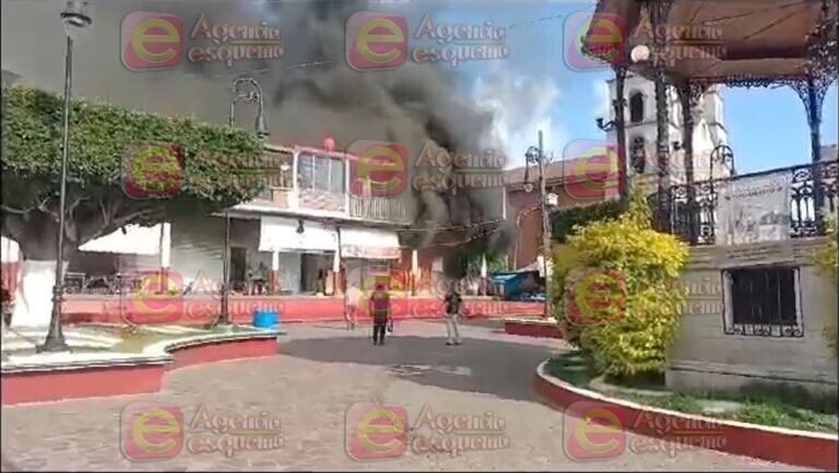 Se incendia dulcería en Tingambato