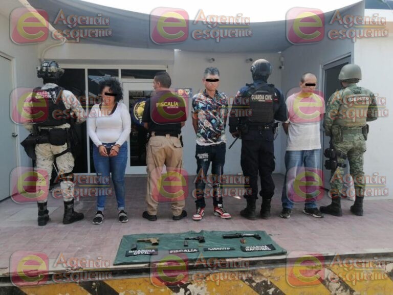 Con pistolas pretendían asaltar Banco Azteca en Apatzingán