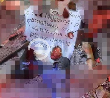 Abandonan cadáver con narcomensaje en Apatzingán