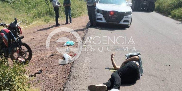 Motociclista resulta gravemente herido tras chocar con unidad de la Guardia Nacional en Apatzingán