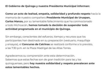 Deja presidenta de Quiroga vestido y alborotado a su pueblo