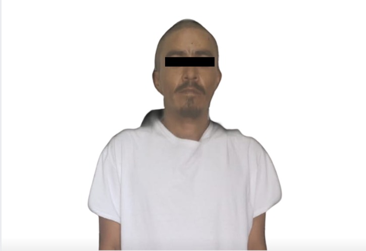 Presunto delincuente detenido en el lugar de los hechos, quien responde al nombre de Pablo Rico D